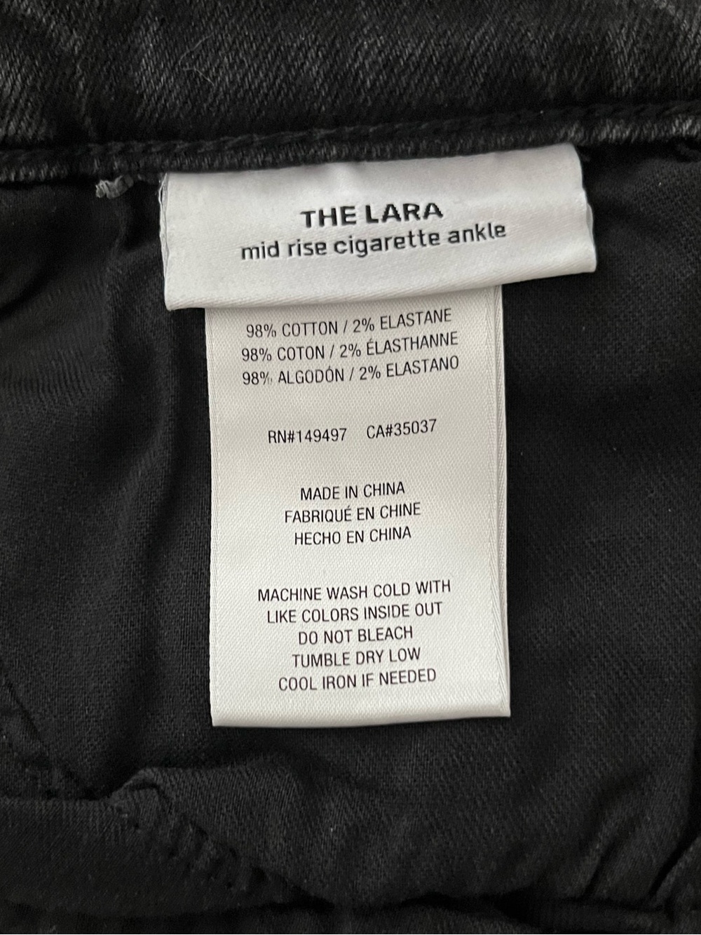 Joe's The Lara Mid-Rise Cigarette Straight-Leg Ankle Jeans - Faded Black - Picture 7 of 9